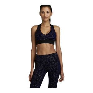 Noli Vixen Black Holographic Illusion Activewear Exercise Sports Bra SZ M BNWT